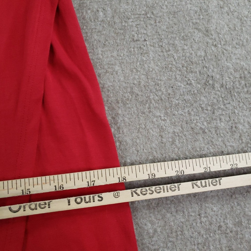 Peruvian Connection Skirt Womens‎ Small Red Pima Cotton Maxi Wrap Stretch - Picture 4 of 9